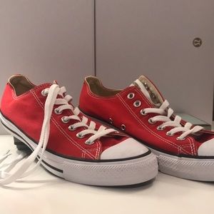 Red Converse women size 11